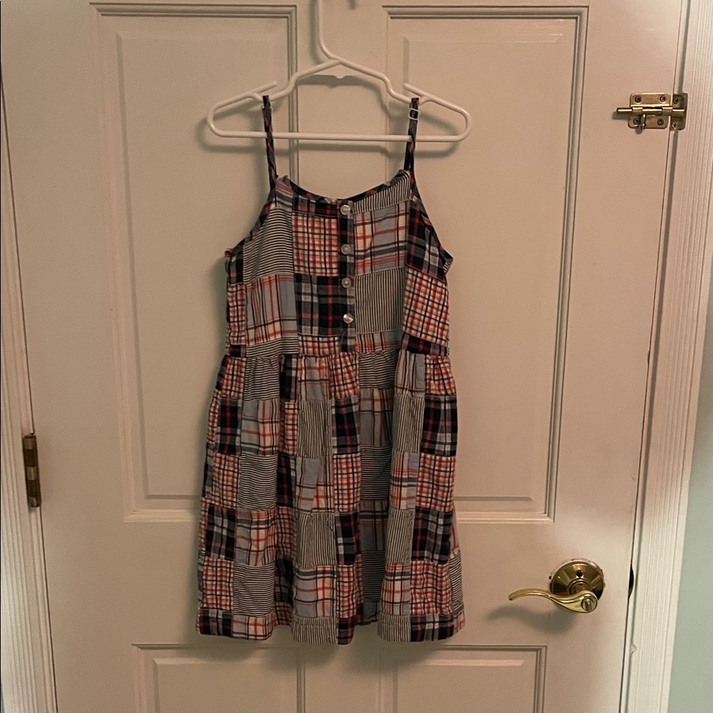 Hartstrings Plaid Dress - Navy, Red, White
